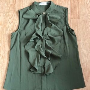 Calvin Klein, olive green blouse